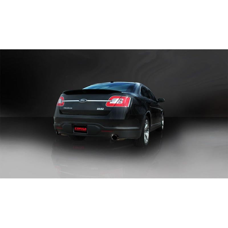 Corsa 2010-2019 Ford Taurus SHO 3.5L V6 Turbo Sport Cat-Back Exhaust w/ Dual 4in Black Tips-SR1 Performance