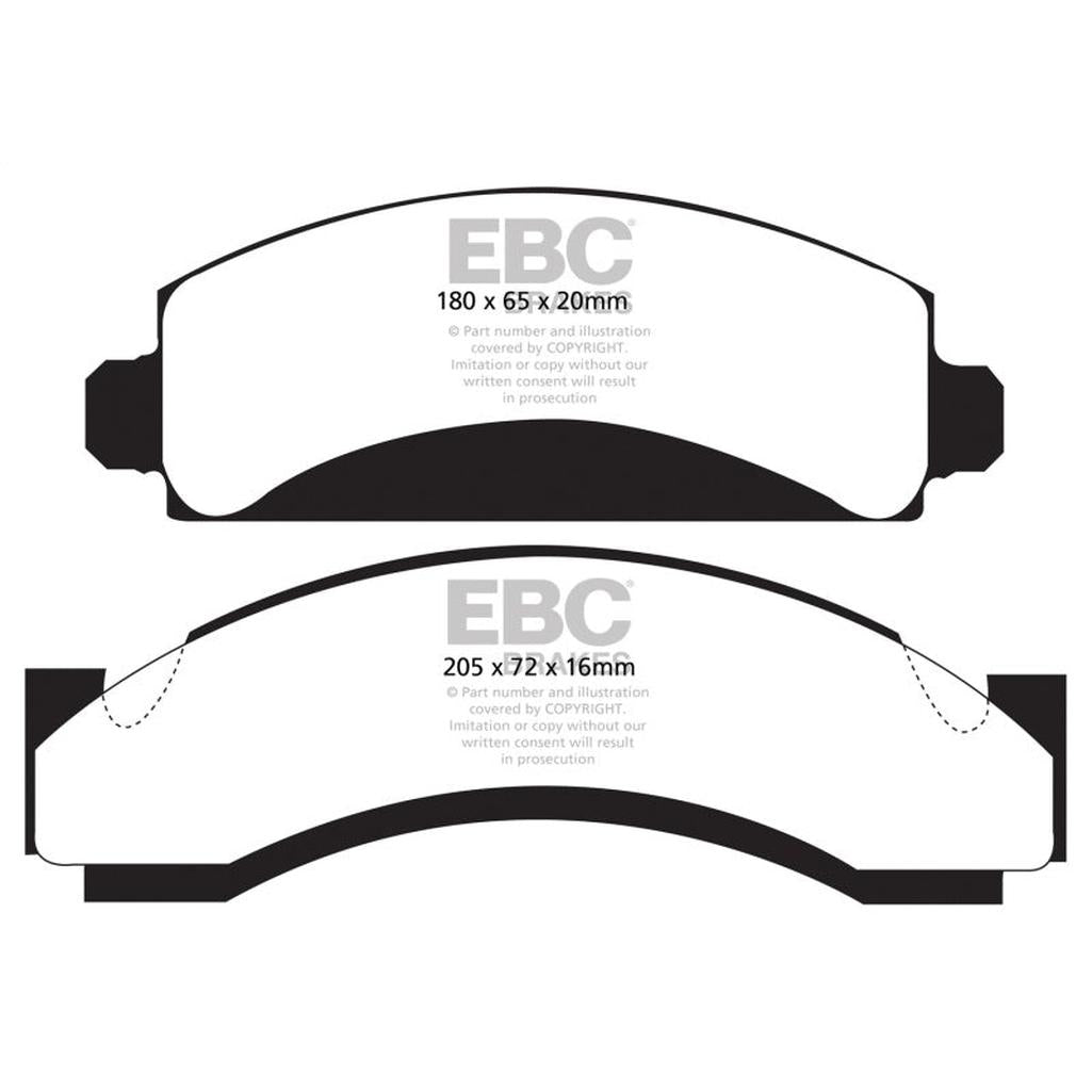 EBC Yellowstuff Front Brake Pads for Chevrolet G30 - High-Performance Street and Track Use Part DP41241R