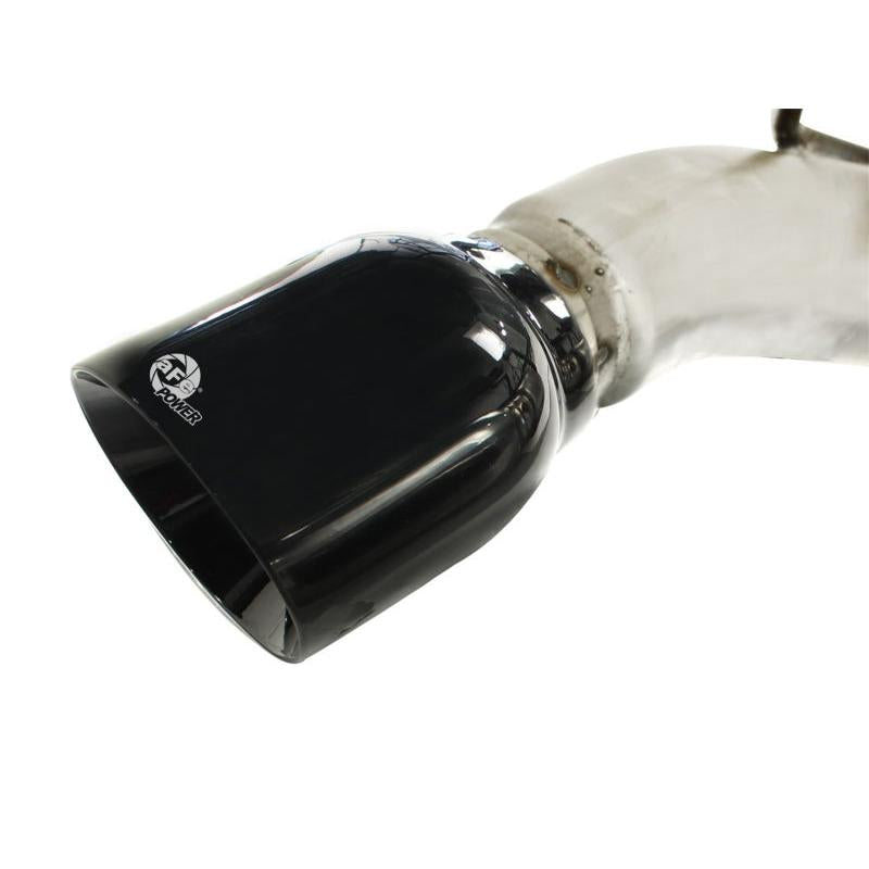 aFe MACHForce XP Exhaust 3in Stainless Stee CB/10-13 Chevy Camaro V8-6.2L (td) (gloss blk tip)-SR1 Performance