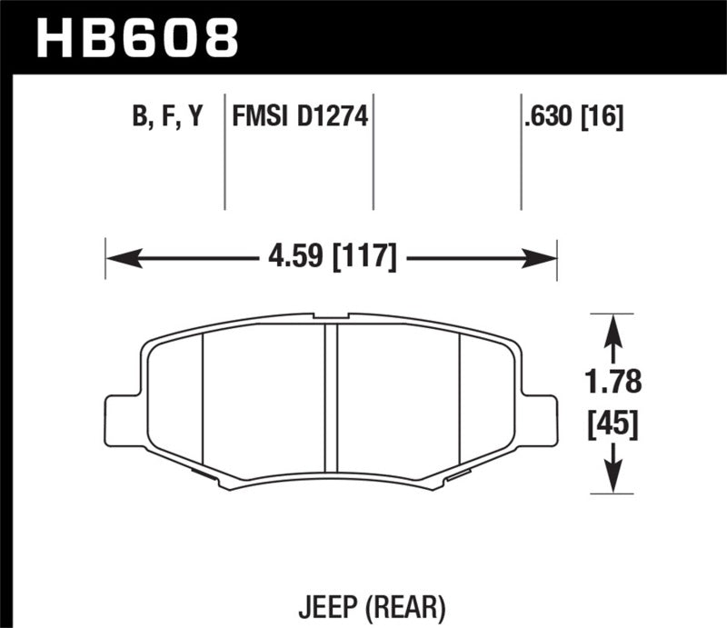 Hawk LTS Street Brake Pads-SR1 Performance