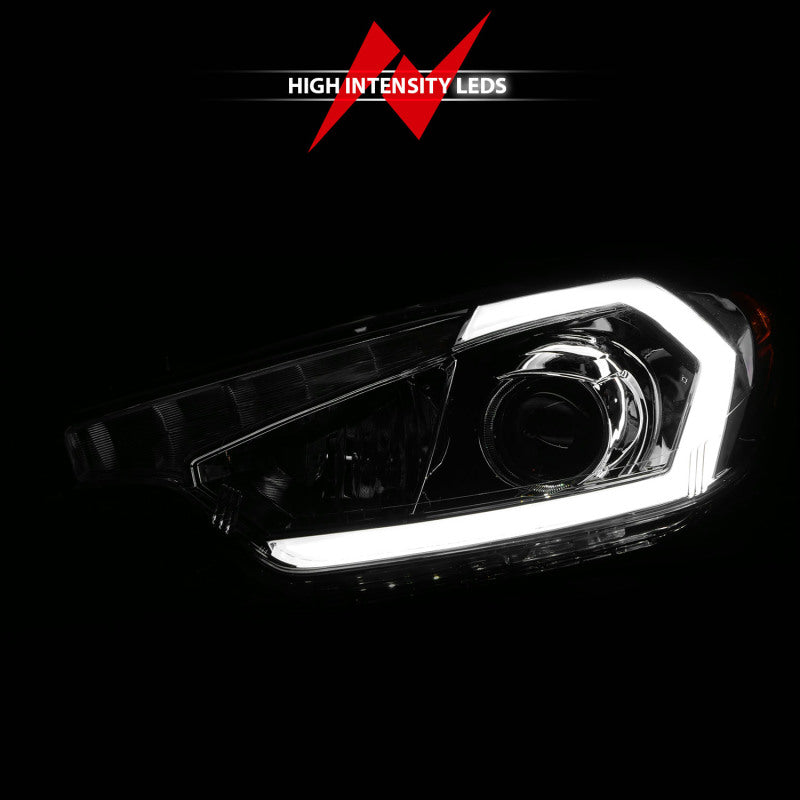 ANZO 2014-2016 Kia Forte Projector Headlights w/ Light Bar Chrome Housing-SR1 Performance