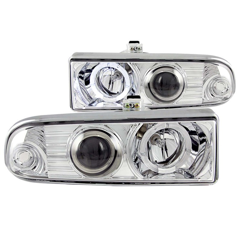 ANZO 1998-2005 Chevrolet S-10 Projector Headlights w/ Halo Chrome-SR1 Performance