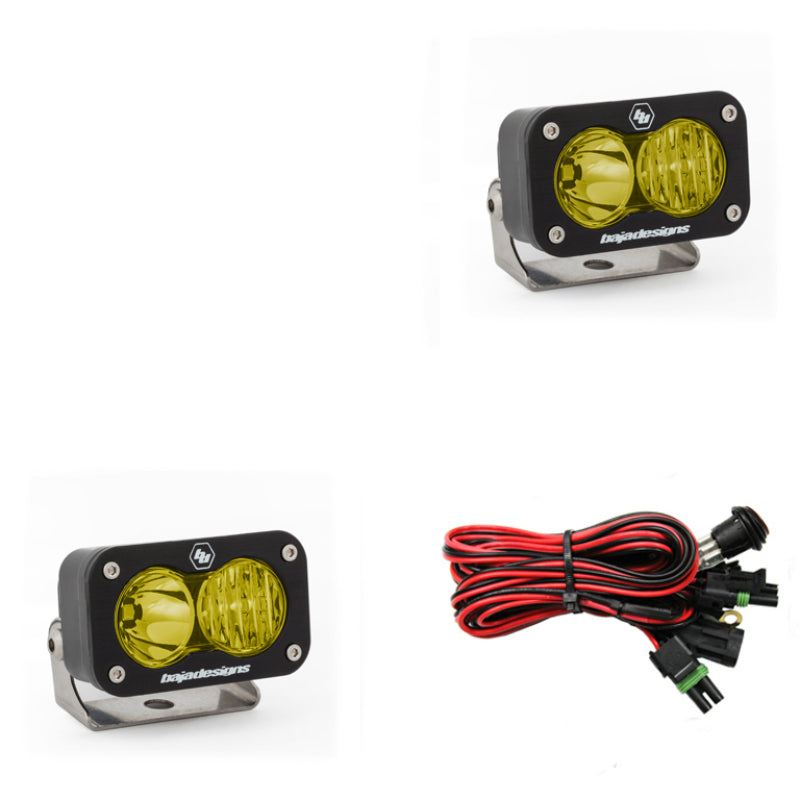 Baja Designs S2 Sport Driving Combo Pattern Pair LED Work Light - Amber-SR1 Performance