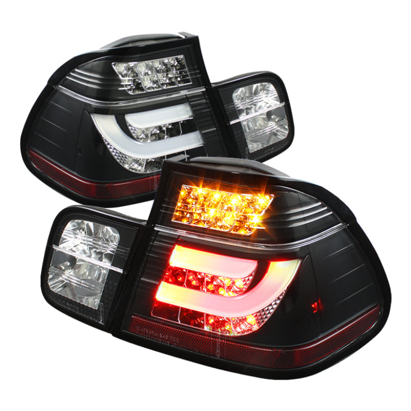 Spyder BMW E46 3-Series 99-01 4Dr Light Bar Style LED Tail Lights Black ALT-YD-BE4699-4D-LBLED-BK-SR1 Performance