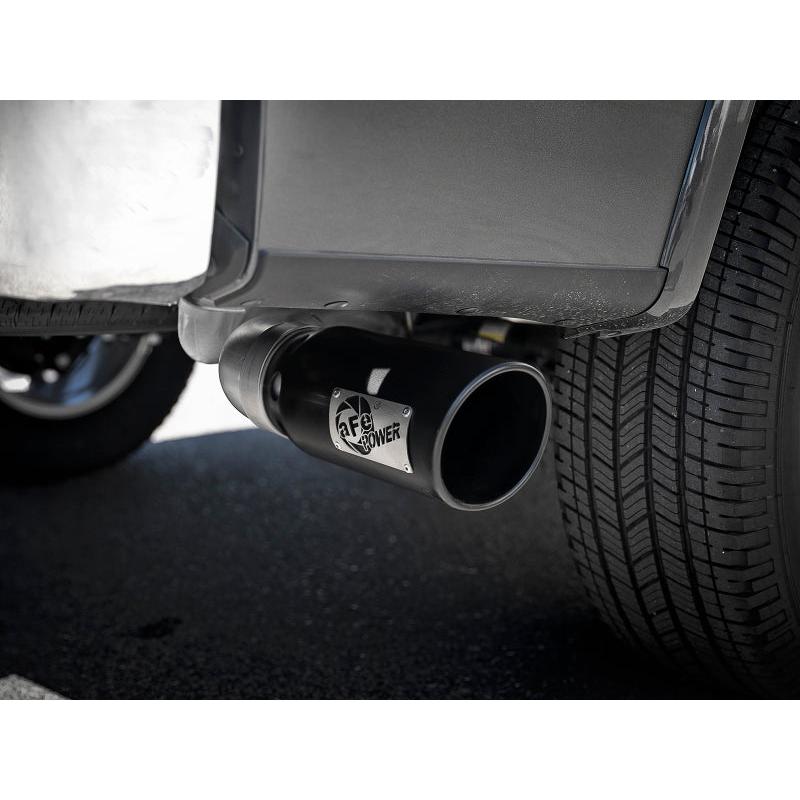 aFe Atlas 4in Aluminized Steel DPF-Back Exh 18-19 Ford F-150 V6-3.0L (td) w/ Black Tip-SR1 Performance