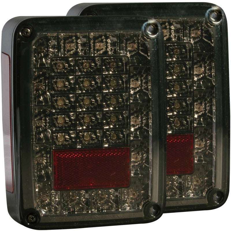 ANZO 2007-2015 Jeep Wrangler LED Taillights Smoke-SR1 Performance