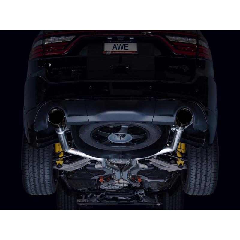 AWE Tuning 18-23 Dodge Durango SRT & Hellcat Track Edition Exhaust - Diamond Black Tips-SR1 Performance