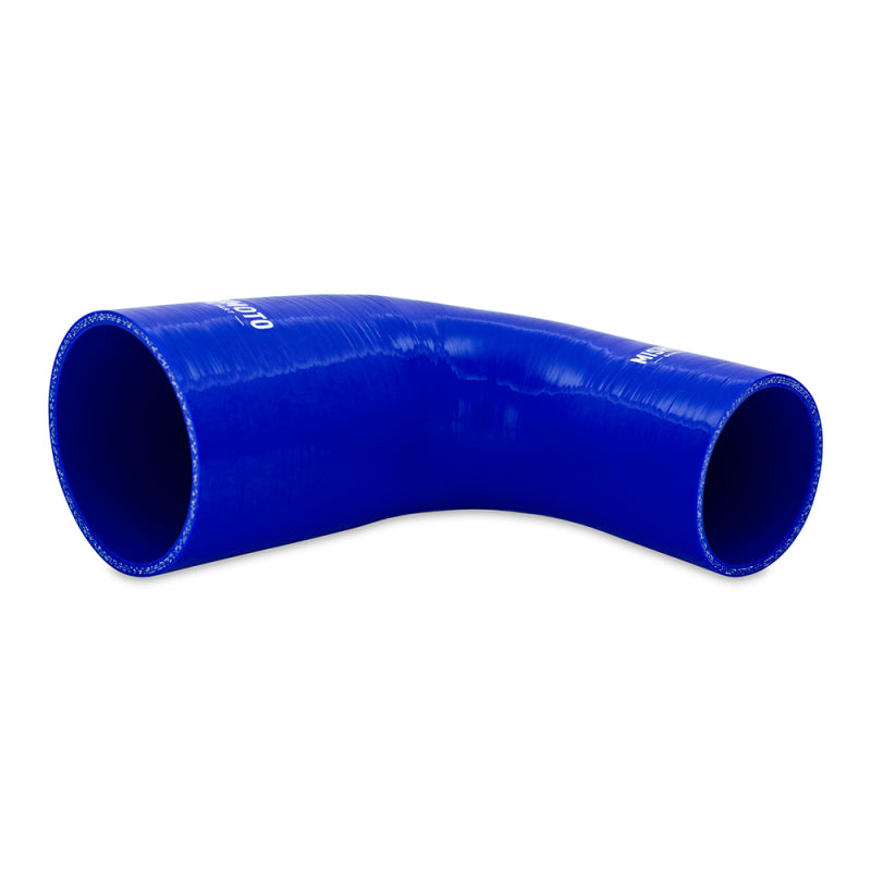 Mishimoto 90-Degree Silicone Reducer Coupler 2.5 inch to 4 inch - Blue