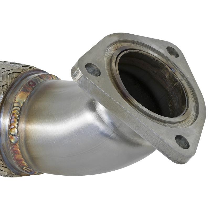 aFe Twisted Steel 3in Rear Down-Pipe/Mid Pipe 2017+ Honda Civic Type R I4 2.0L (t)-SR1 Performance