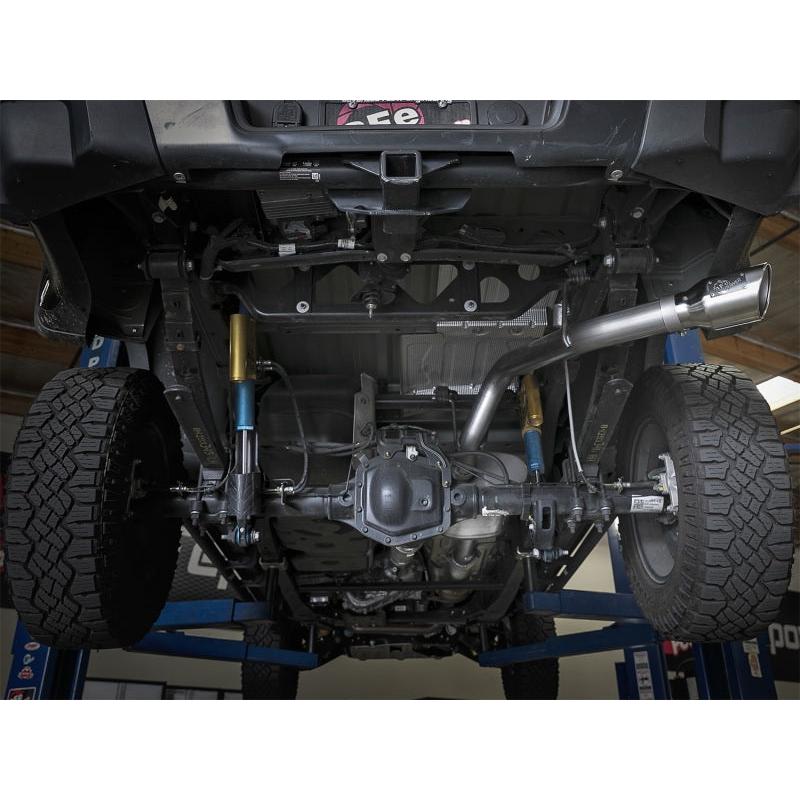 aFe Mach Force-XP Exhaust 3in CB SS 15-17 GM Colorado/Canyon 2.5L/3.6L Side Exit w/ Polished Tip-SR1 Performance