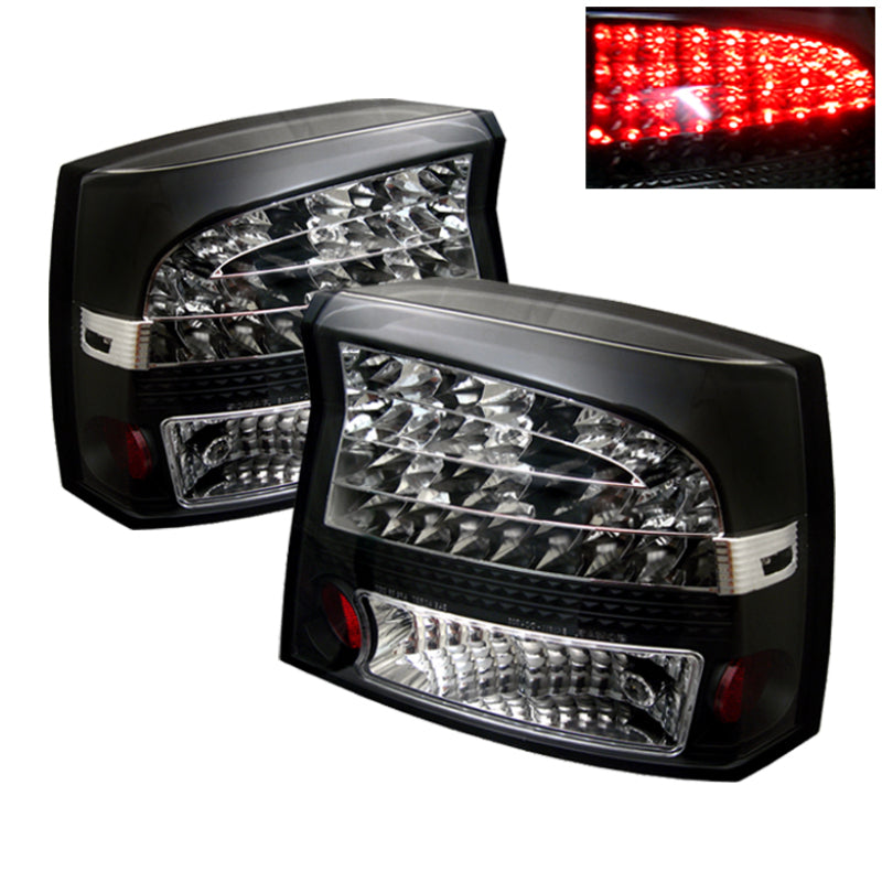Spyder Dodge Charger 06-08 LED Tail Lights Black ALT-YD-DCH05-LED-BK-SR1 Performance