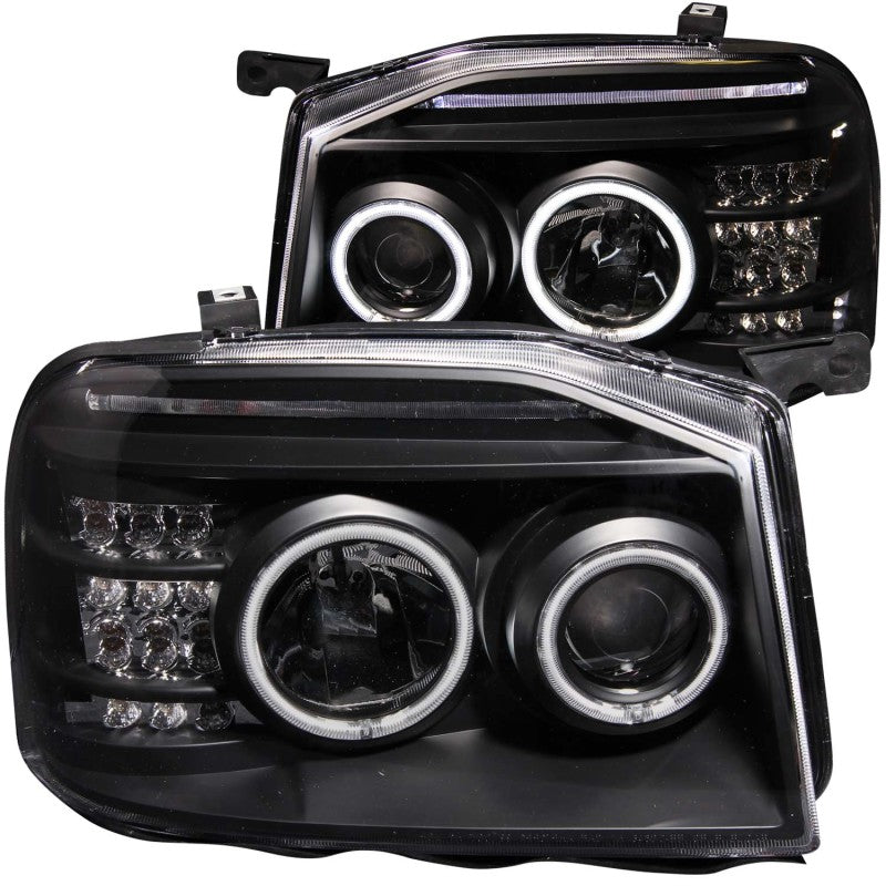 ANZO 2001-2004 Nissan Frontier Projector Headlights w/ Halo Black (CCFL)-SR1 Performance