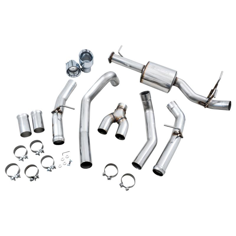 AWE Tuning 19-21 RAM 1500 5.7L (w/Cutouts) 0FG Dual Rear Exit Cat-Back Exhaust - Chrome Silver Tips-SR1 Performance