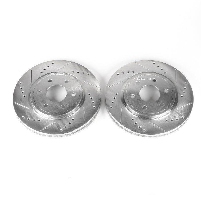 Power Stop 05-19 Nissan Frontier Front Evolution Drilled & Slotted Rotors - Pair-SR1 Performance