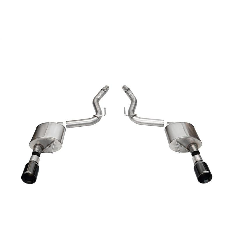 Corsa 2024 Ford Mustang GT Sport Axle-Back Dual Rear Exit with 4.5in Straight Cut Black PVDTips-SR1 Performance