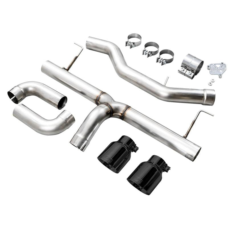 AWE 19-23 BMW 330i / 21-23 BMW 430i Base G2X Track Edition Axle Back Exhaust - Diamond Black-SR1 Performance