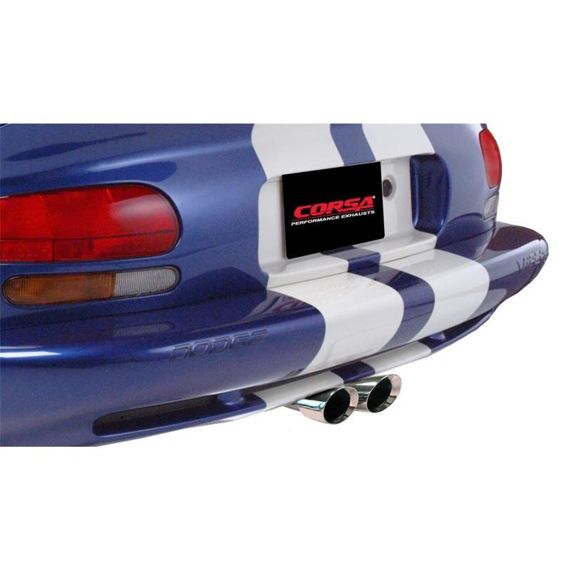 Corsa 1996-2002 Dodge Viper GTS 8.0L V10 Polished Sport Cat-Back Exhaust w/ 2.5in Inlet-SR1 Performance