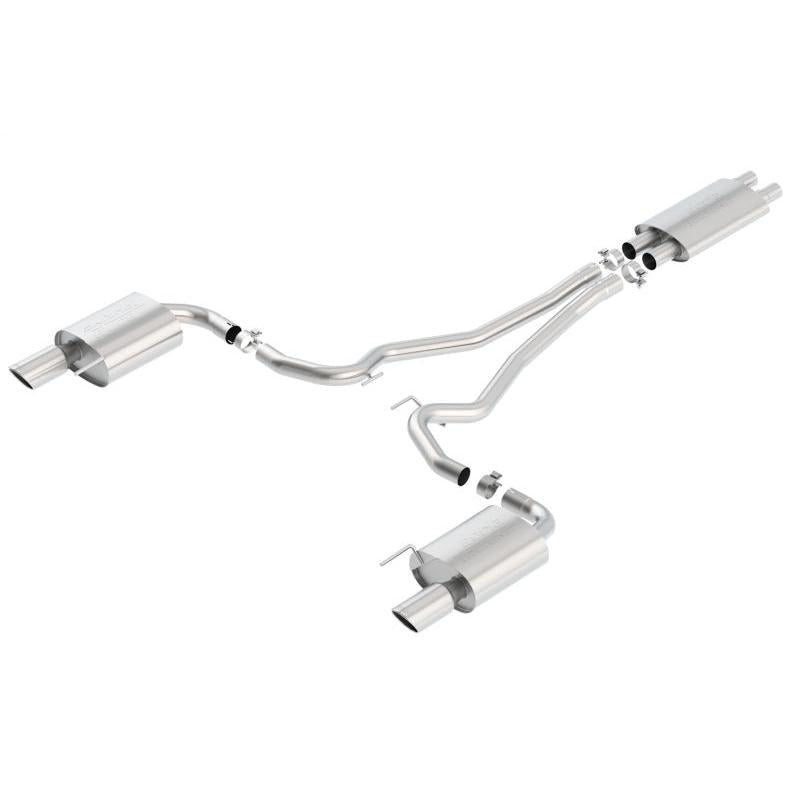 Borla Touring Cat-Back 15 Ford Mustang GT 5.0L V8 MT/AT 2.5in pipe 4in tip-SR1 Performance
