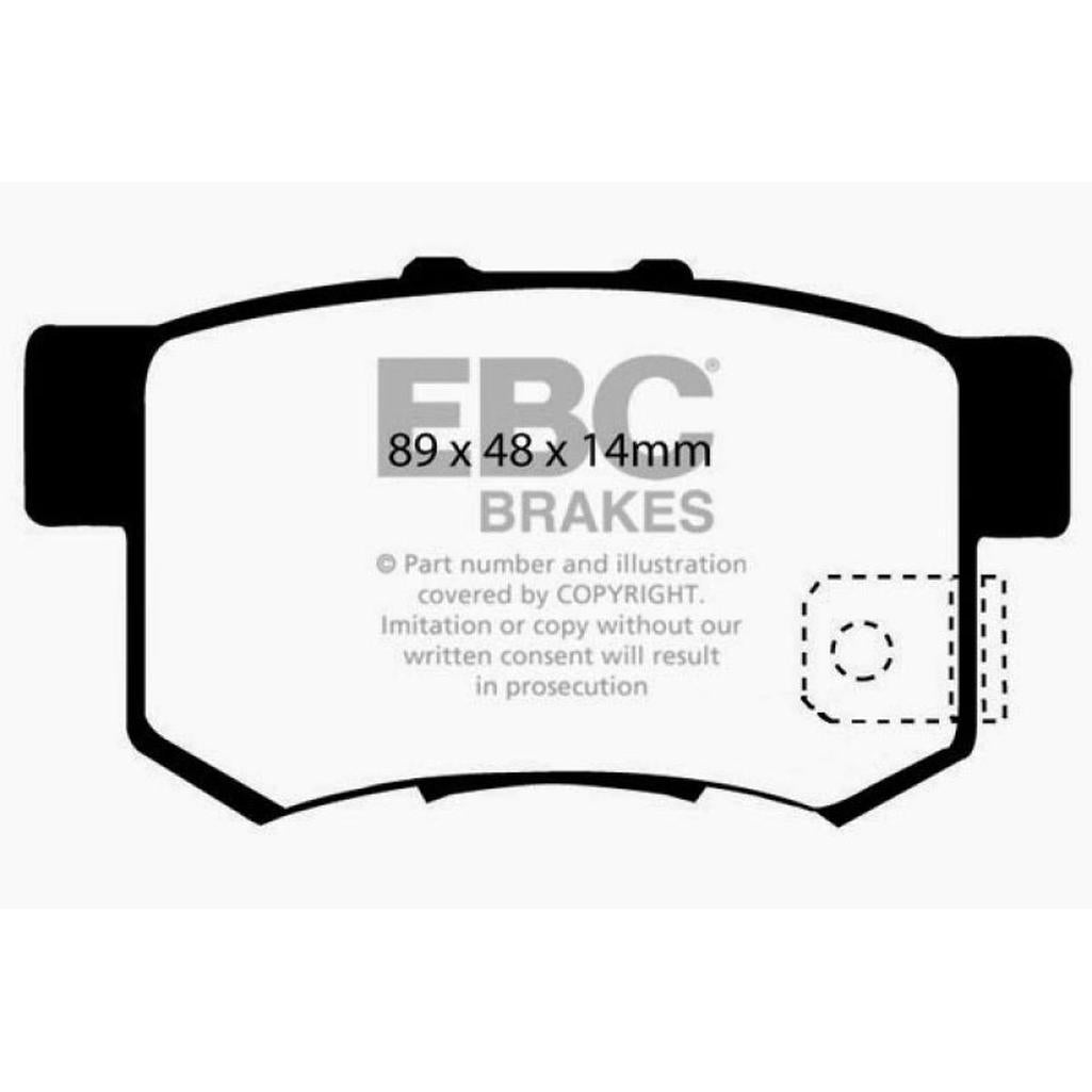 EBC Greenstuff 2000 Series Rear Brake Pads for Honda Accord and Prelude - Part No. DP21193