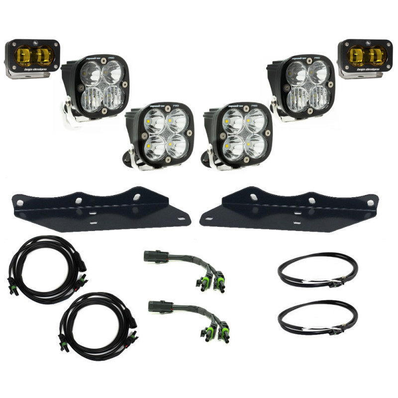 Baja Designs 17-20 Ford F-150 Raptor S2 SAE Pro Fog Pocket Kit - Amber-SR1 Performance