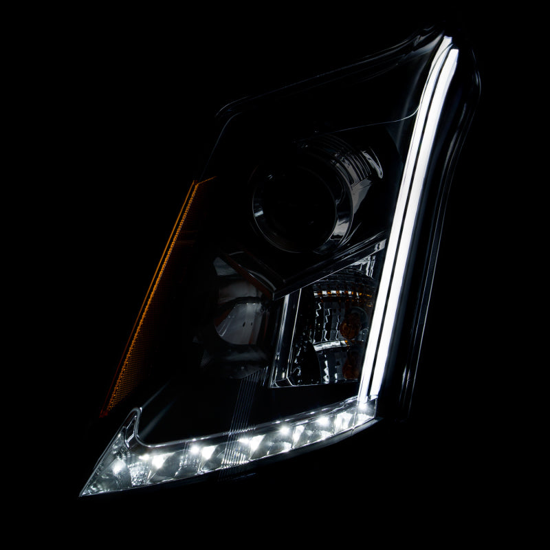 ANZO 2010-2015 Cadillac Srx Projector Headlights w/ Plank Style Design Chrome-SR1 Performance