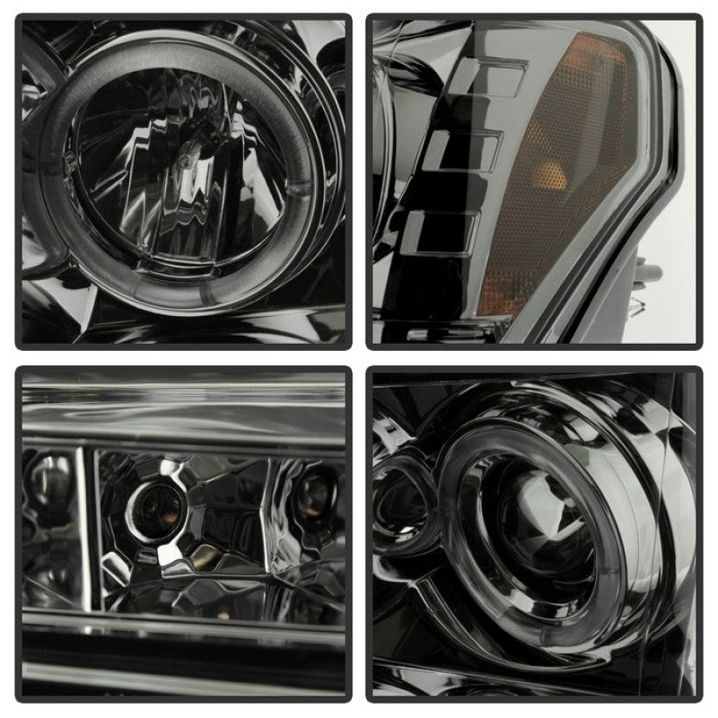 Spyder Ford F150 09-14 Projector Headlights Halogen Model- LED Halo LED Smke PRO-YD-FF15009-HL-SM-SR1 Performance