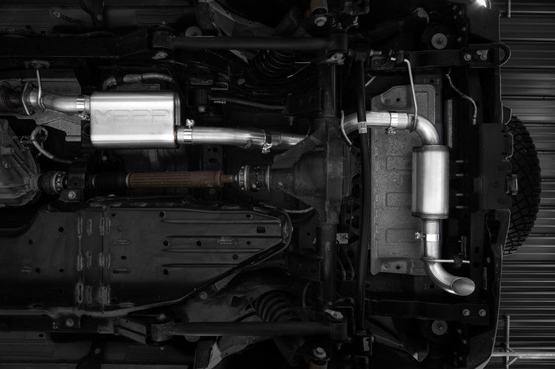 MBRP 2021-2023 Ford Bronco 2.3L/2.7L Aluminized Steel 3in Cat-Back, Single High Clearance Rear Exit-SR1 Performance