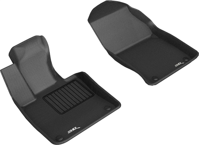 3D MAXpider 19-21 Volvo S60 / V60 / 20-21 V60 Cross Country Kagu 1st Row Floormats - Black-SR1 Performance