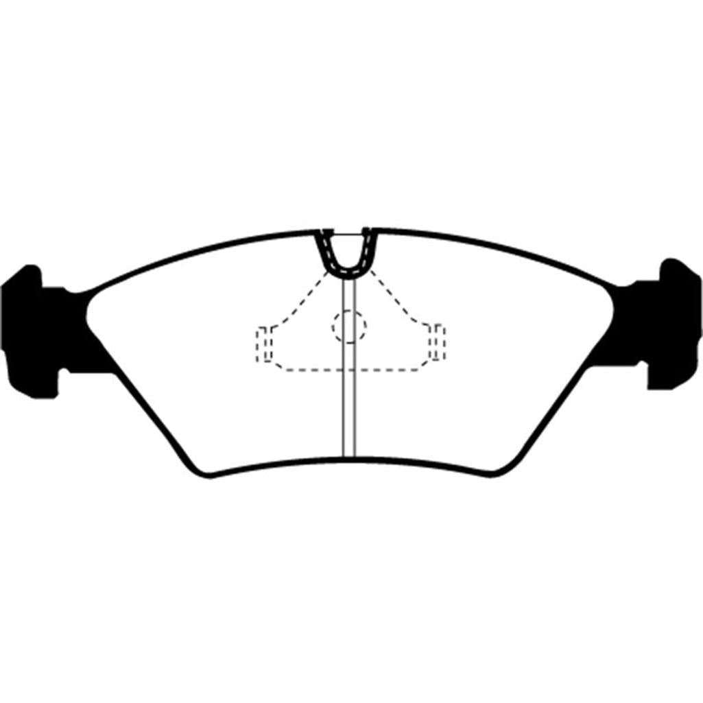 EBC Redstuff Ceramic Low Dust Front Brake Pads for BMW 1985-1991 M3, 1985-1988 5 Series, and 1986-1991 6 Series