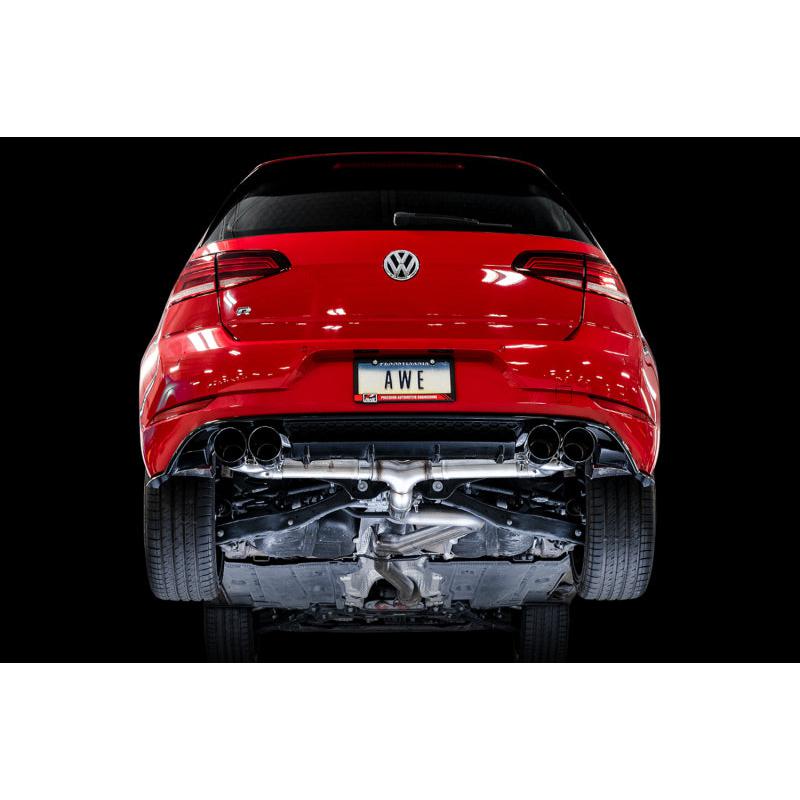 AWE Tuning 15-17 Volkswagen Golf R MK7 Track Edition Exhaust - Diamond Black Tips (102mm)-SR1 Performance