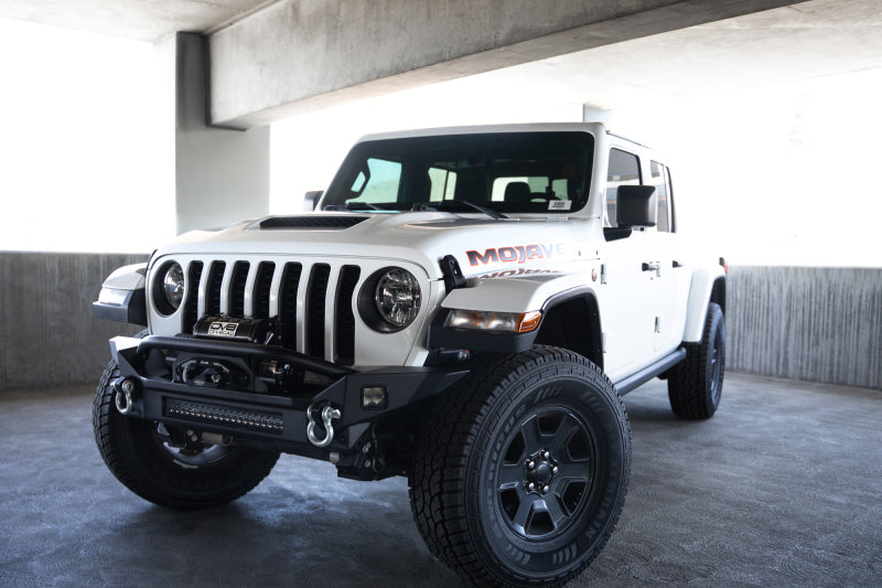 DV8 Offroad FS-7 Mid-Width Winch Front Bumper for Jeep Wrangler JL & Gladiator JT