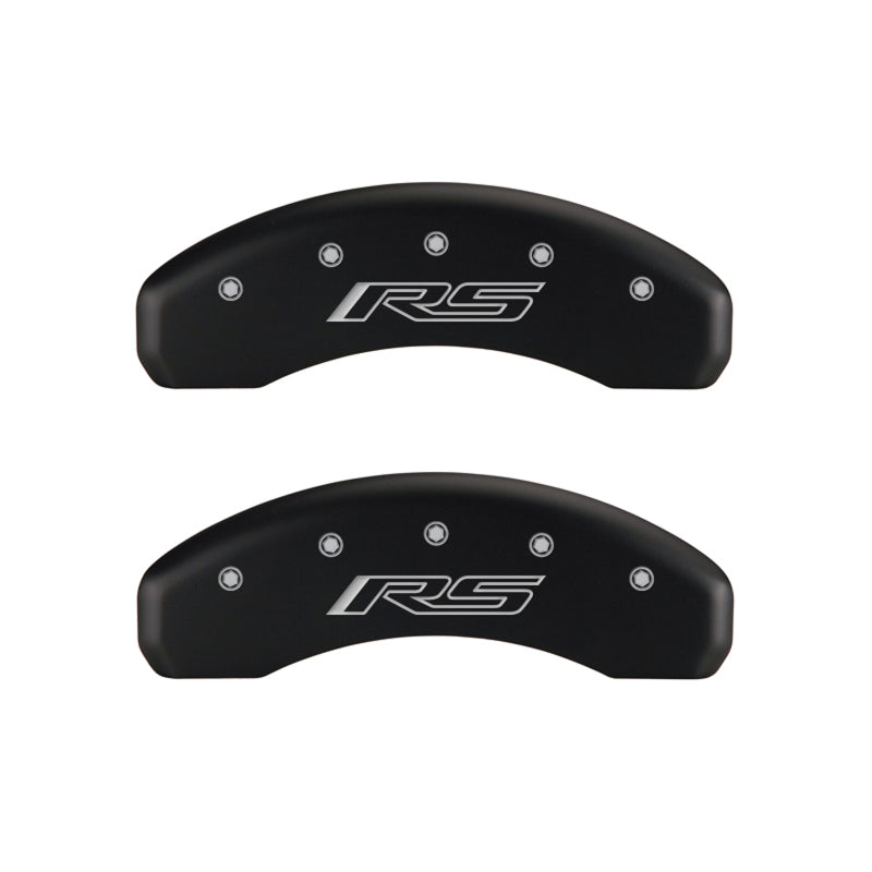 MGP 4 Caliper Covers Engraved Front Gen 5/Camaro Engraved Rear Gen 5/RS Red finish silver-SR1 Performance