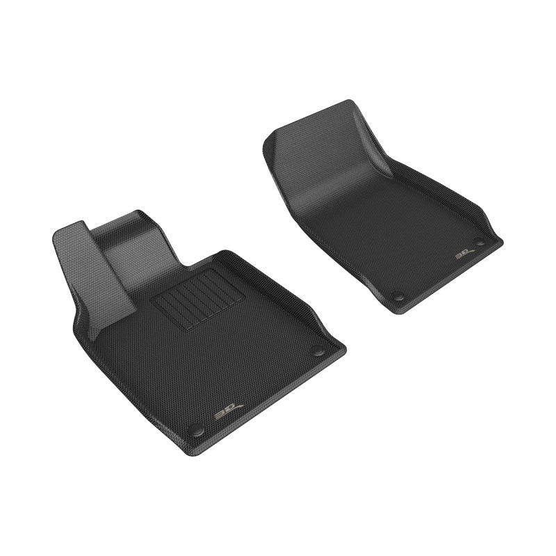3D MAXpider 20-23 Porsche Taycan (9J1) Kagu Front Floor Mat - Black-SR1 Performance