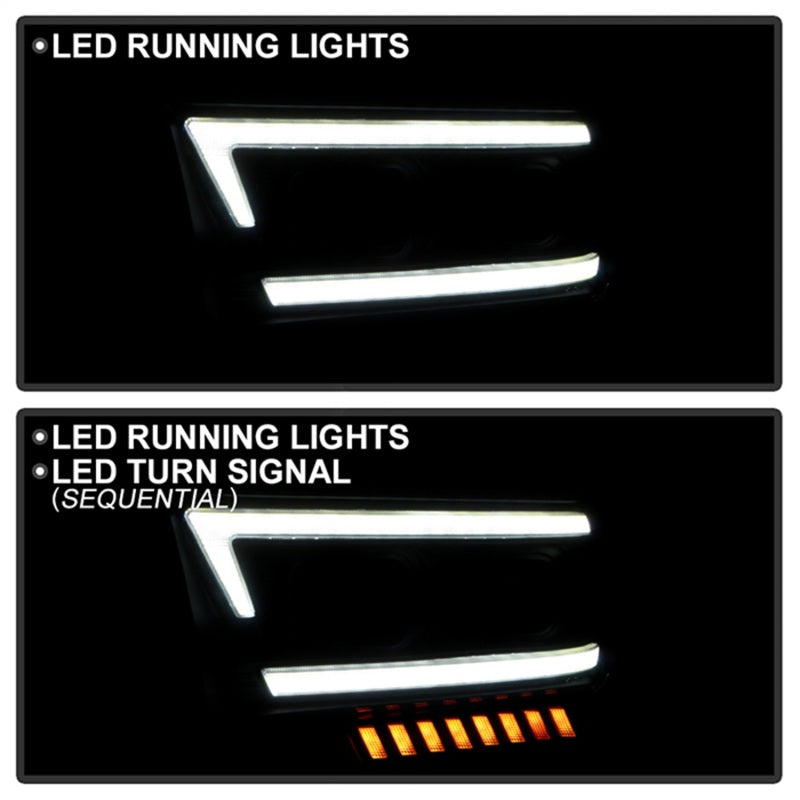 Spyder 19-22 Dodge Ram 2500 (Halogen Only) Projector Headlights - Black PRO-YD-DR19HDHALSI-SEQ-BK-SR1 Performance