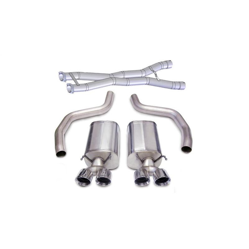 Corsa 2012-2013 Chevrolet Corvette C6 ZR1 Sport Cat-Back Dual Rear Exit w/ Twin 4.0in Pol Tips-SR1 Performance