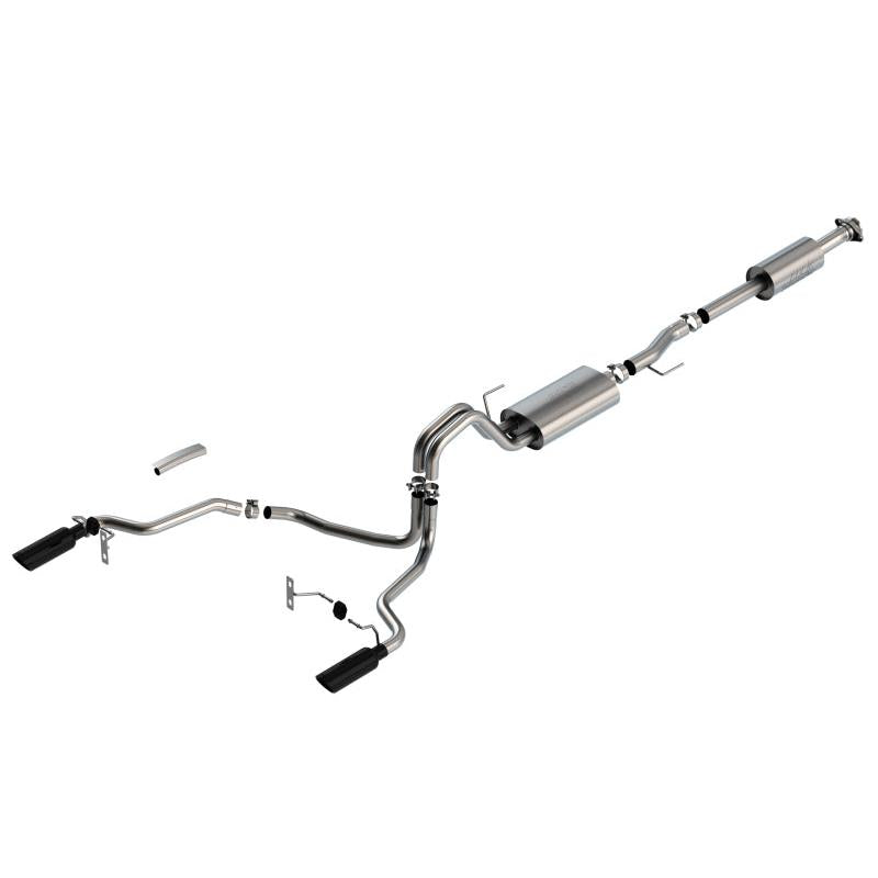 Borla F-150 2021 5.0L 4dr CC SB EC STB Lariat/KR/Pltm/LTD 3/2.25 SRE Cat-Back Touring Black CHR Tips-SR1 Performance