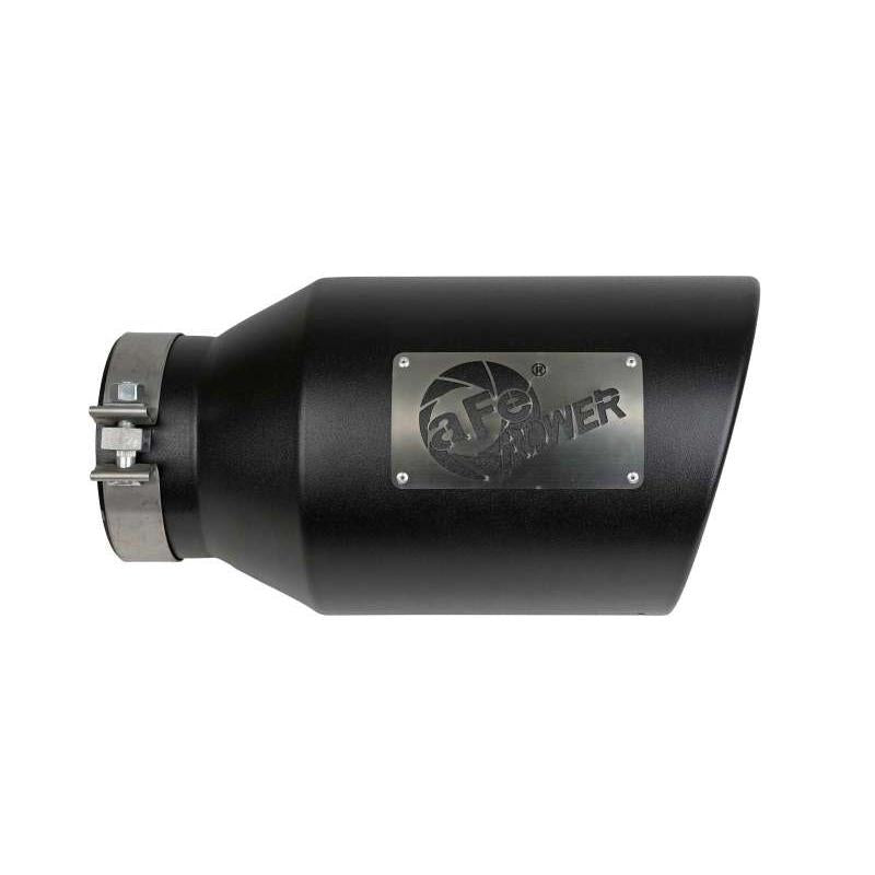 aFe Power Universal 5in Inlet 8in Outet MACH Force-XP Clamp-On Exhaust Tip - Black-SR1 Performance