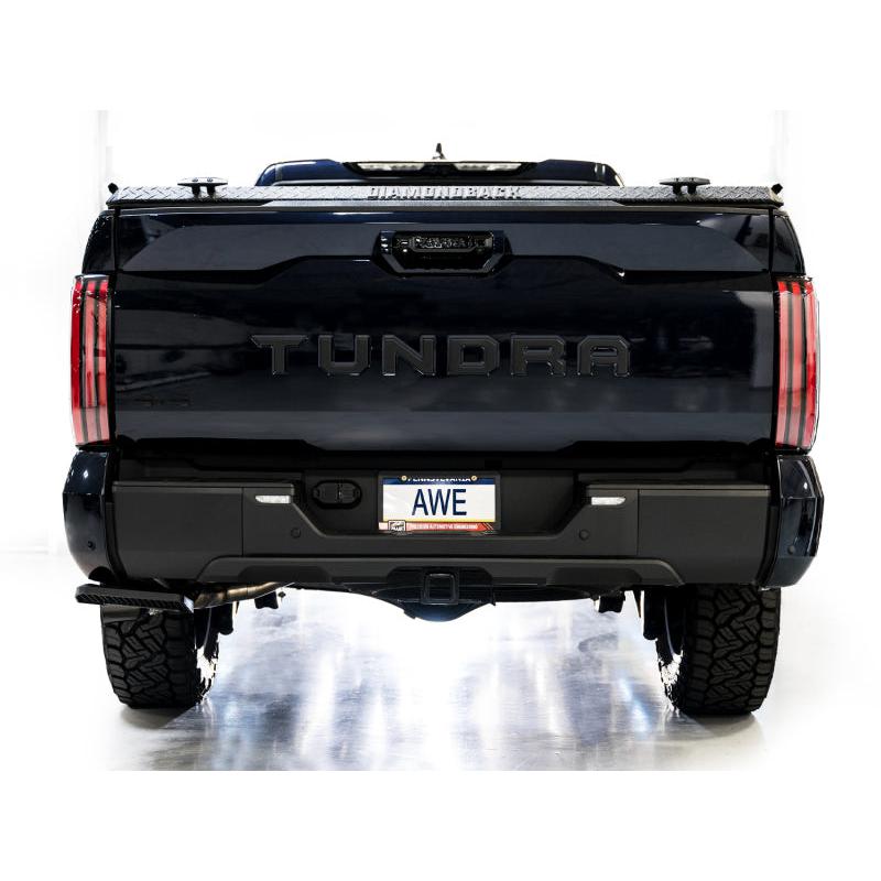 AWE 0FG Exhaust for 3rd Gen Toyota Tundra - Dual Diamond Black Tips-SR1 Performance