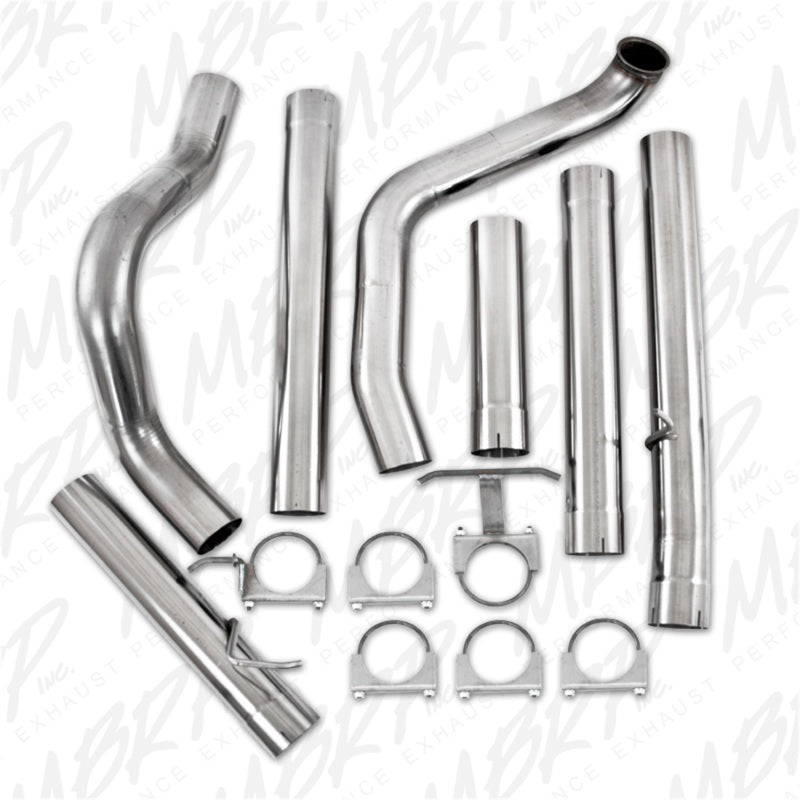 MBRP 1999-2003 Ford F-250/350 7.3L 4in Turbo Back Single No Muffler T409 SLM Series Exhaust System-SR1 Performance