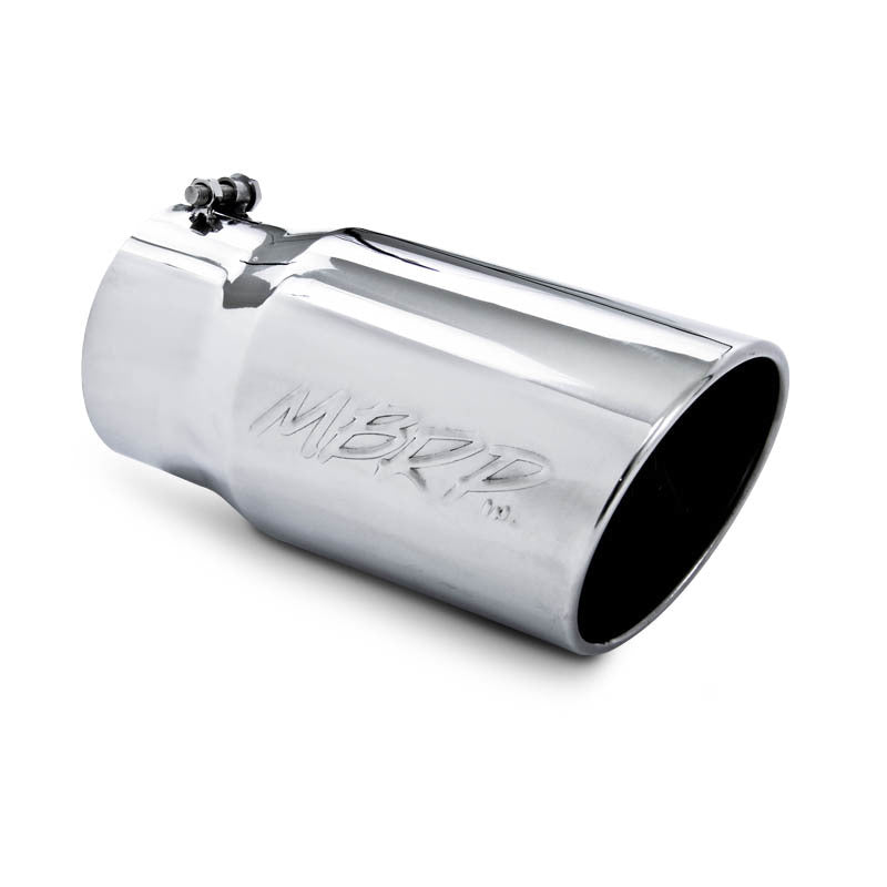 MBRP Universal Tip 6 O.D. Angled Rolled End 5 inlet 12 length-SR1 Performance