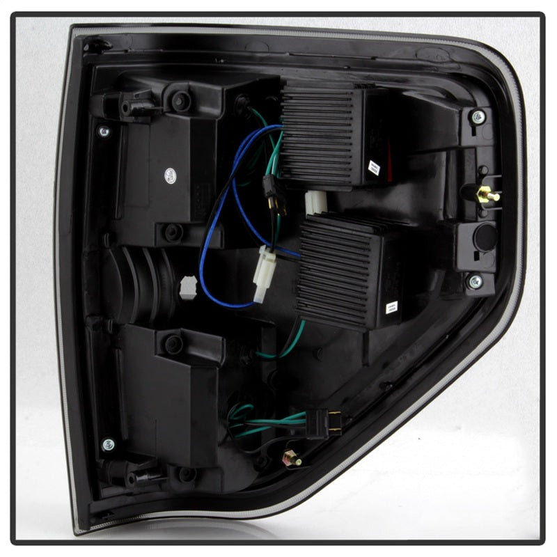 xTune 09-14 Ford F-150 Light Bar LED Tail Lights - Black Smoke (ALT-JH-FF15009-LBLED-BSM)-SR1 Performance