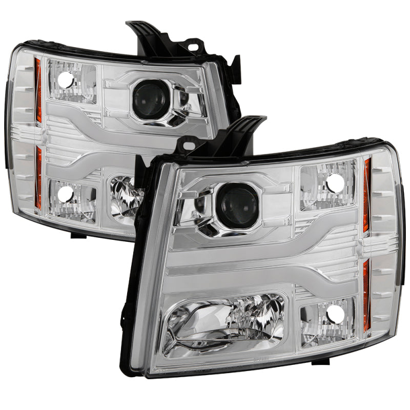 Spyder Chevy Silverado 1500 07-13 Version 3 Projector Headlights - Chrome PRO-YD-CS07V3-LBDRL-C-SR1 Performance