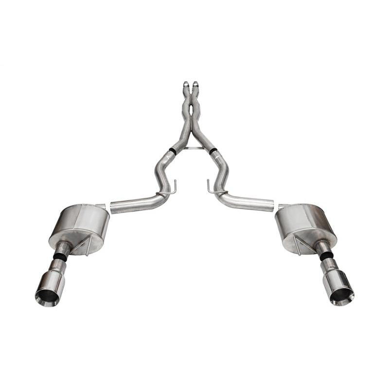 Corsa 2024 Ford Mustang GT Xtreme CatBack Exhaust Sys 3.0in Dual Rear Exit w/4.5in StraightCut Tips-SR1 Performance