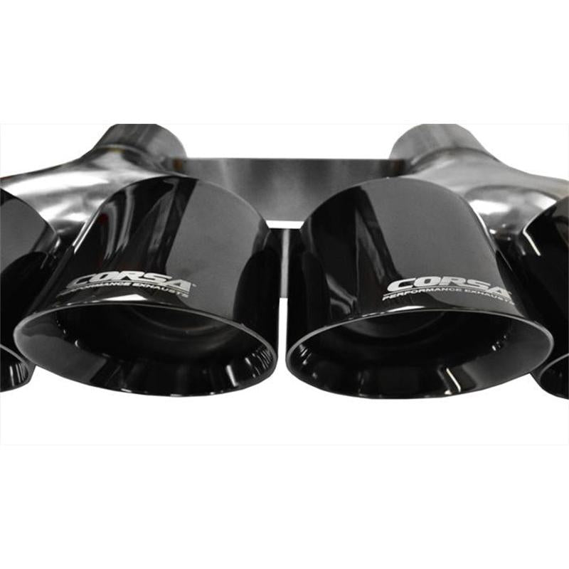 Corsa 2014-2020 Chevrolet Corvette 6.2L V8 Quad 45in Polished Black Pro-Series Tip Kit-SR1 Performance