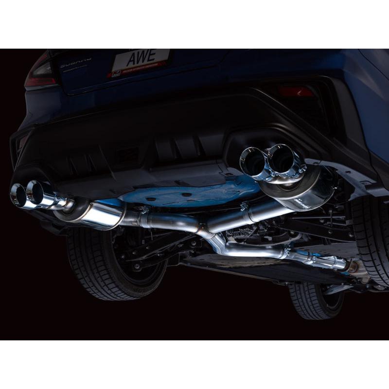 AWE Tuning 2022+ VB Subaru WRX Touring Edition Exhaust - Chrome Silver Tips-SR1 Performance