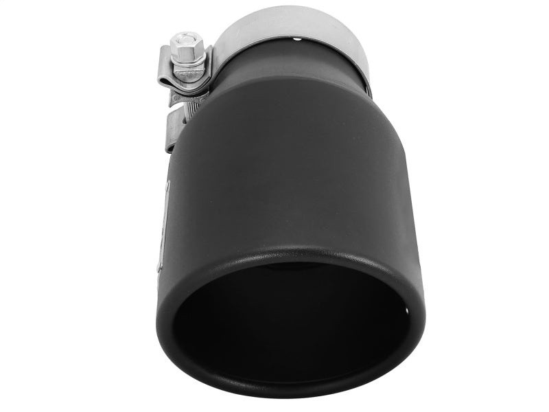 aFe Power Gas Exhaust Tip Black- 3 in In x 4.5 out X 9 in Long Bolt On (Black)-SR1 Performance