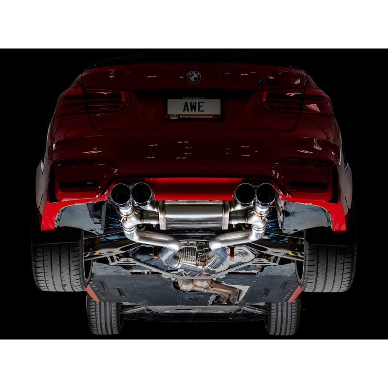 AWE Tuning BMW F8X M3/M4 SwitchPath Catback Exhaust - Diamond Black Tips-SR1 Performance