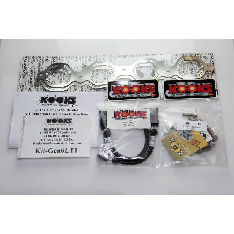Kooks 2016+ Chevrolet Camaro SS LT1 6.2L 2in x 3in SS LT Headers w/ Green Catted Connection Pipe-SR1 Performance