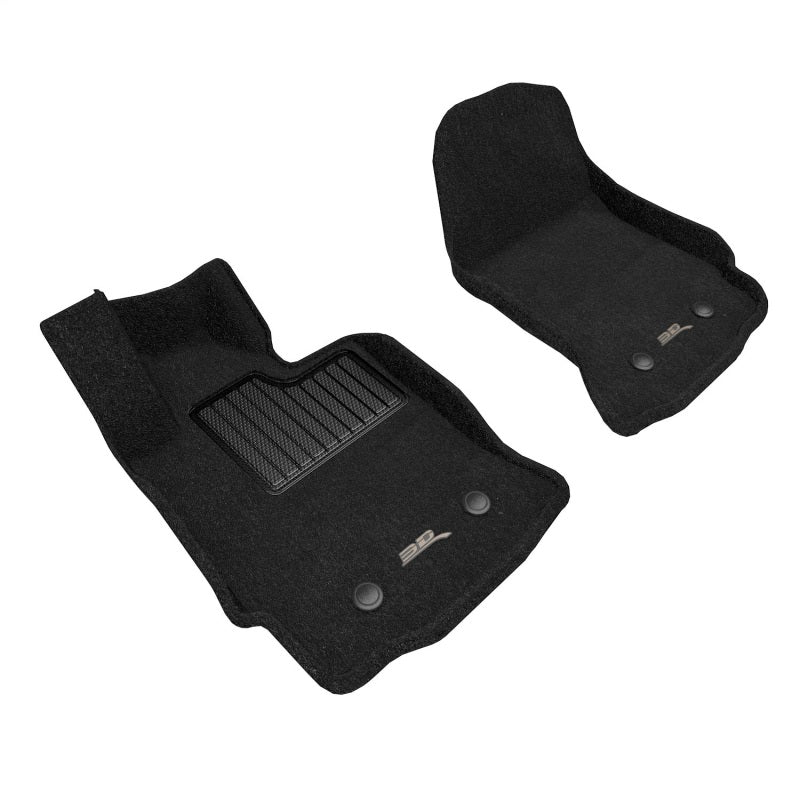 3D MAXpider 14-19 Chevrolet Corvette C7 Elegant Floor Mat Full Set (2pc) - Black-SR1 Performance