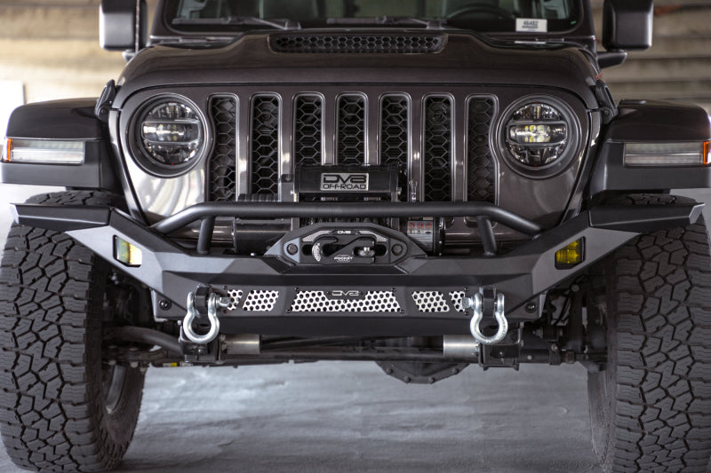 DV8 Offroad MTO Series Front Bumper for Jeep Wrangler JK, JL, and Gladiator JT